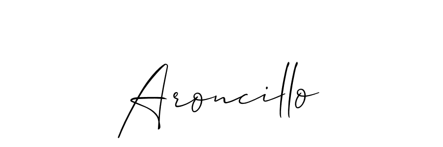 if you are searching for the best signature style for your name Aroncillo. so please give up your signature search. here we have designed multiple signature styles  using Allison_Script. Aroncillo signature style 2 images and pictures png