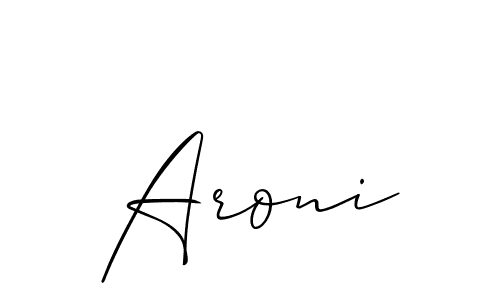 if you are searching for the best signature style for your name Aroni. so please give up your signature search. here we have designed multiple signature styles  using Allison_Script. Aroni signature style 2 images and pictures png