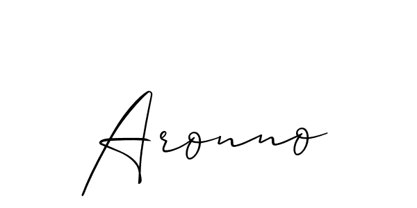 Aronno stylish signature style. Best Handwritten Sign (Allison_Script) for my name. Handwritten Signature Collection Ideas for my name Aronno. Aronno signature style 2 images and pictures png