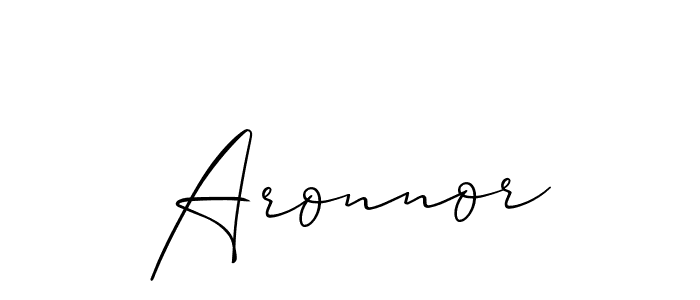 Design your own signature with our free online signature maker. With this signature software, you can create a handwritten (Allison_Script) signature for name Aronnor. Aronnor signature style 2 images and pictures png