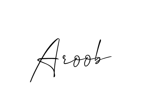 Allison_Script is a professional signature style that is perfect for those who want to add a touch of class to their signature. It is also a great choice for those who want to make their signature more unique. Get Aroob name to fancy signature for free. Aroob signature style 2 images and pictures png