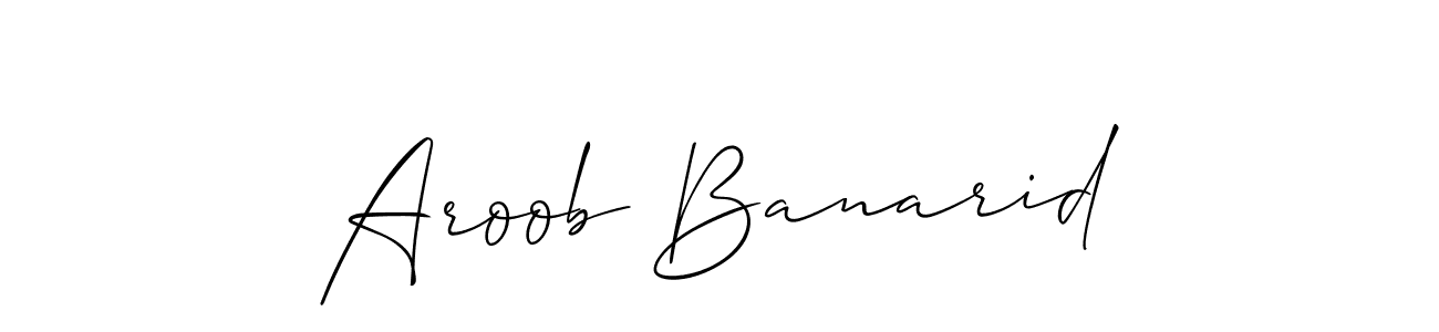 Best and Professional Signature Style for Aroob Banarid. Allison_Script Best Signature Style Collection. Aroob Banarid signature style 2 images and pictures png