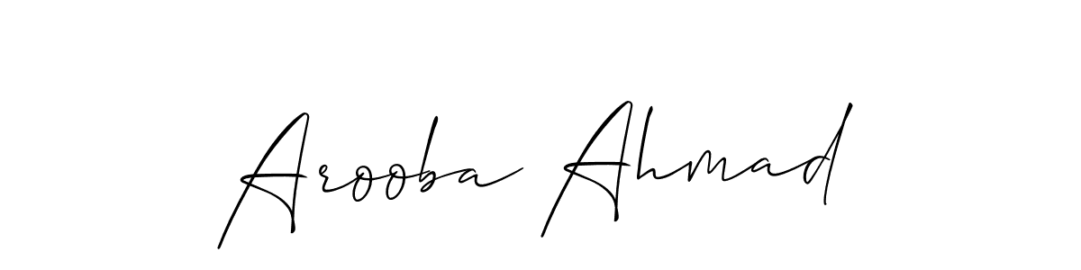 Also You can easily find your signature by using the search form. We will create Arooba Ahmad name handwritten signature images for you free of cost using Allison_Script sign style. Arooba Ahmad signature style 2 images and pictures png