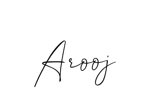 How to make Arooj name signature. Use Allison_Script style for creating short signs online. This is the latest handwritten sign. Arooj signature style 2 images and pictures png