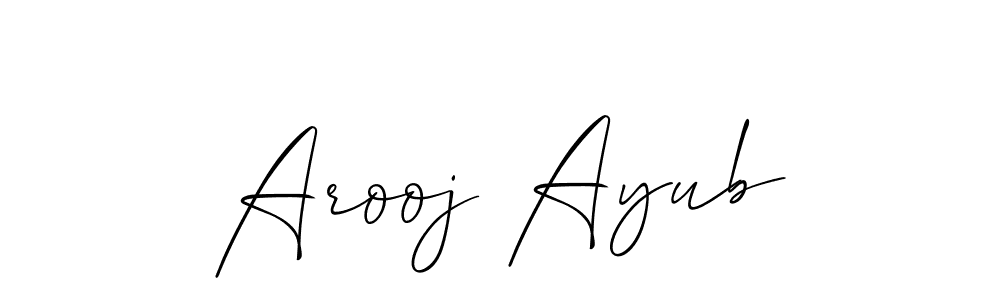 Make a beautiful signature design for name Arooj Ayub. Use this online signature maker to create a handwritten signature for free. Arooj Ayub signature style 2 images and pictures png