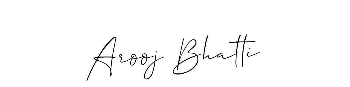 Arooj Bhatti stylish signature style. Best Handwritten Sign (Allison_Script) for my name. Handwritten Signature Collection Ideas for my name Arooj Bhatti. Arooj Bhatti signature style 2 images and pictures png