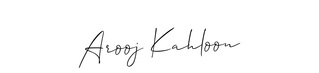 You can use this online signature creator to create a handwritten signature for the name Arooj Kahloon. This is the best online autograph maker. Arooj Kahloon signature style 2 images and pictures png