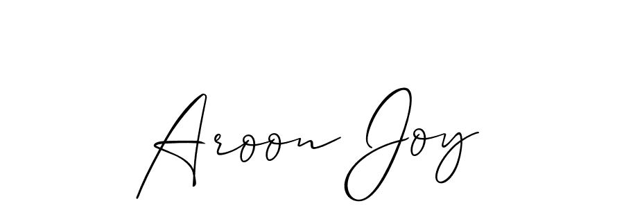 How to make Aroon Joy signature? Allison_Script is a professional autograph style. Create handwritten signature for Aroon Joy name. Aroon Joy signature style 2 images and pictures png