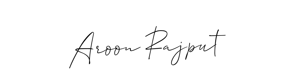 Design your own signature with our free online signature maker. With this signature software, you can create a handwritten (Allison_Script) signature for name Aroon Rajput. Aroon Rajput signature style 2 images and pictures png