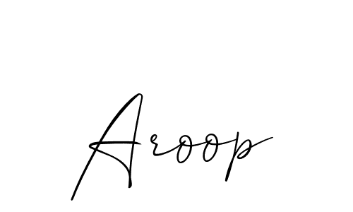 How to make Aroop name signature. Use Allison_Script style for creating short signs online. This is the latest handwritten sign. Aroop signature style 2 images and pictures png