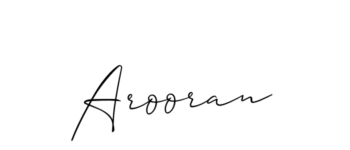 It looks lik you need a new signature style for name Arooran. Design unique handwritten (Allison_Script) signature with our free signature maker in just a few clicks. Arooran signature style 2 images and pictures png