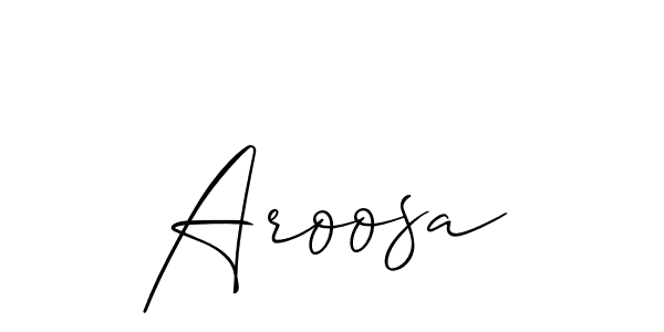 Make a beautiful signature design for name Aroosa. With this signature (Allison_Script) style, you can create a handwritten signature for free. Aroosa signature style 2 images and pictures png