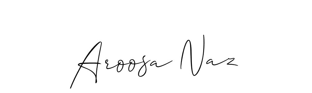 It looks lik you need a new signature style for name Aroosa Naz. Design unique handwritten (Allison_Script) signature with our free signature maker in just a few clicks. Aroosa Naz signature style 2 images and pictures png