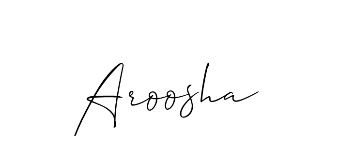 Once you've used our free online signature maker to create your best signature Allison_Script style, it's time to enjoy all of the benefits that Aroosha name signing documents. Aroosha signature style 2 images and pictures png