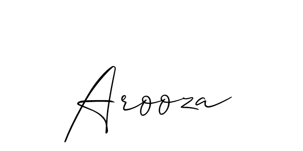 It looks lik you need a new signature style for name Arooza. Design unique handwritten (Allison_Script) signature with our free signature maker in just a few clicks. Arooza signature style 2 images and pictures png