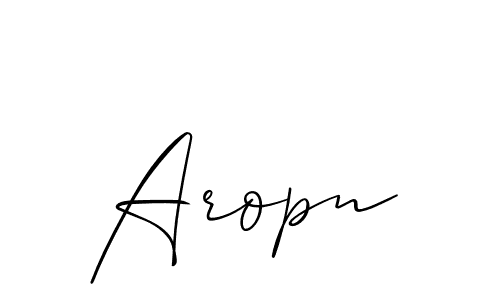 Also You can easily find your signature by using the search form. We will create Aropn name handwritten signature images for you free of cost using Allison_Script sign style. Aropn signature style 2 images and pictures png