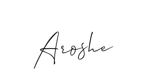 Also You can easily find your signature by using the search form. We will create Aroshe name handwritten signature images for you free of cost using Allison_Script sign style. Aroshe signature style 2 images and pictures png