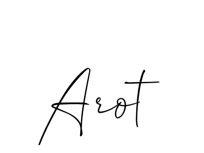 How to make Arot name signature. Use Allison_Script style for creating short signs online. This is the latest handwritten sign. Arot signature style 2 images and pictures png