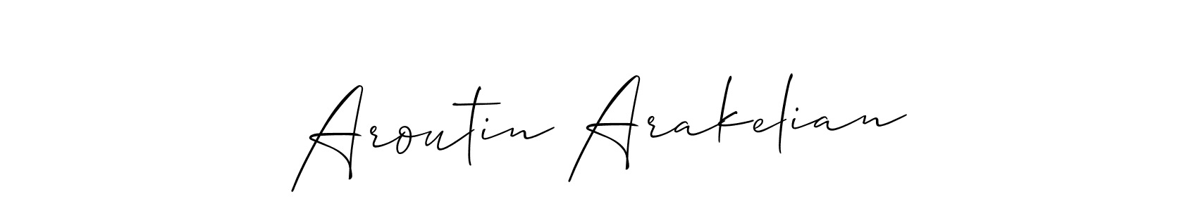 Check out images of Autograph of Aroutin Arakelian name. Actor Aroutin Arakelian Signature Style. Allison_Script is a professional sign style online. Aroutin Arakelian signature style 2 images and pictures png