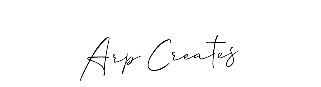 Also we have Arp Creates name is the best signature style. Create professional handwritten signature collection using Allison_Script autograph style. Arp Creates signature style 2 images and pictures png