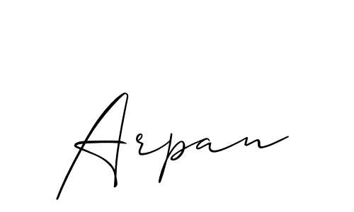 The best way (Allison_Script) to make a short signature is to pick only two or three words in your name. The name Arpan include a total of six letters. For converting this name. Arpan signature style 2 images and pictures png
