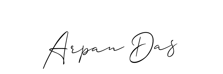 Create a beautiful signature design for name Arpan Das. With this signature (Allison_Script) fonts, you can make a handwritten signature for free. Arpan Das signature style 2 images and pictures png