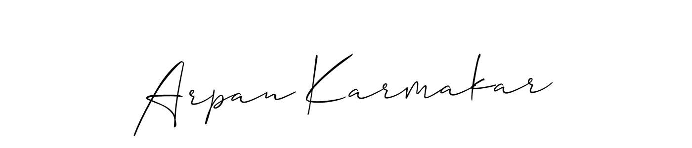 How to Draw Arpan Karmakar signature style? Allison_Script is a latest design signature styles for name Arpan Karmakar. Arpan Karmakar signature style 2 images and pictures png