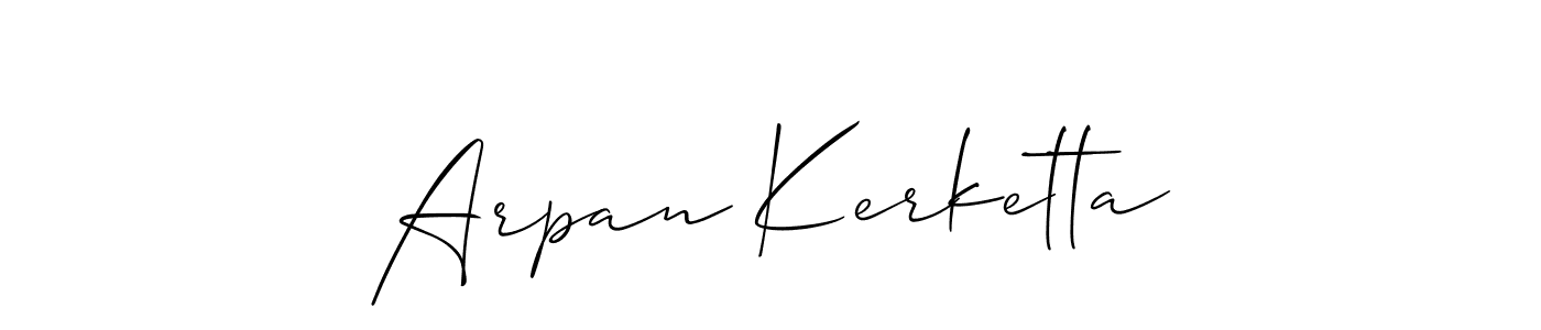 Use a signature maker to create a handwritten signature online. With this signature software, you can design (Allison_Script) your own signature for name Arpan Kerketta. Arpan Kerketta signature style 2 images and pictures png