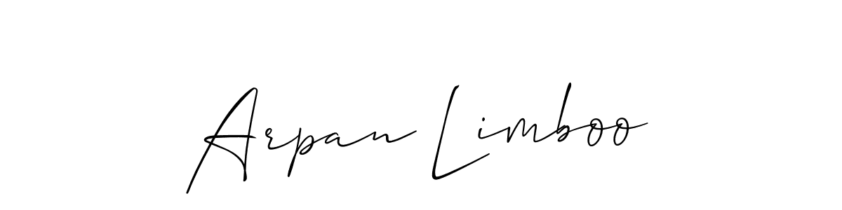 How to make Arpan Limboo signature? Allison_Script is a professional autograph style. Create handwritten signature for Arpan Limboo name. Arpan Limboo signature style 2 images and pictures png