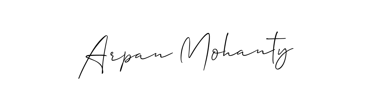 Allison_Script is a professional signature style that is perfect for those who want to add a touch of class to their signature. It is also a great choice for those who want to make their signature more unique. Get Arpan Mohanty name to fancy signature for free. Arpan Mohanty signature style 2 images and pictures png