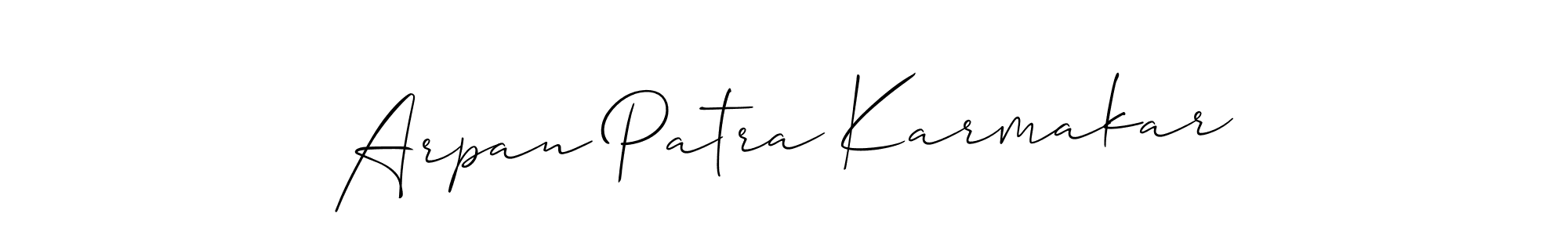 Arpan Patra Karmakar stylish signature style. Best Handwritten Sign (Allison_Script) for my name. Handwritten Signature Collection Ideas for my name Arpan Patra Karmakar. Arpan Patra Karmakar signature style 2 images and pictures png