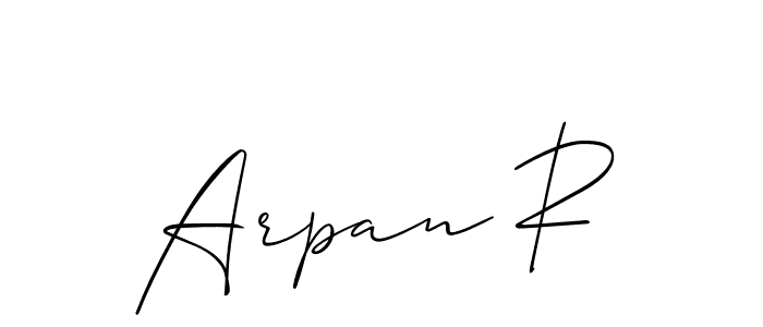 Once you've used our free online signature maker to create your best signature Allison_Script style, it's time to enjoy all of the benefits that Arpan R name signing documents. Arpan R signature style 2 images and pictures png