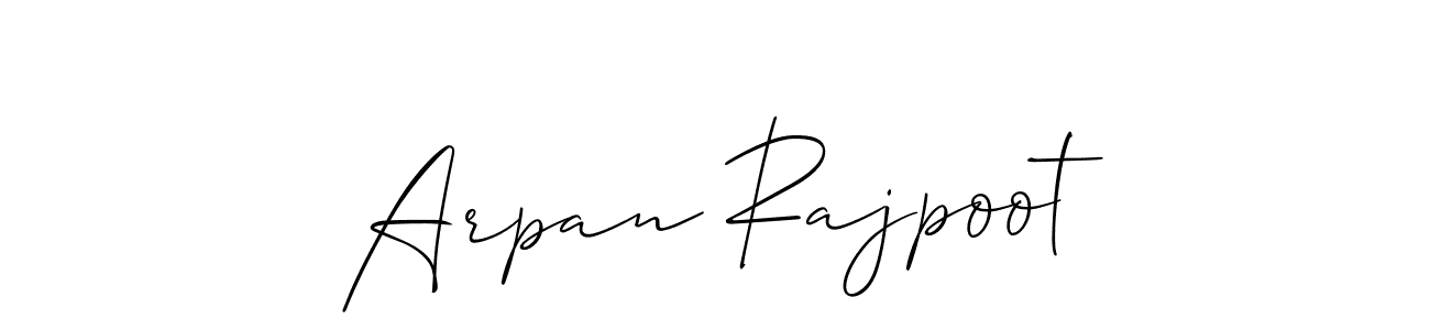 Similarly Allison_Script is the best handwritten signature design. Signature creator online .You can use it as an online autograph creator for name Arpan Rajpoot. Arpan Rajpoot signature style 2 images and pictures png