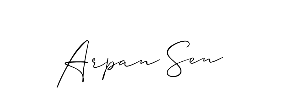 How to make Arpan Sen signature? Allison_Script is a professional autograph style. Create handwritten signature for Arpan Sen name. Arpan Sen signature style 2 images and pictures png