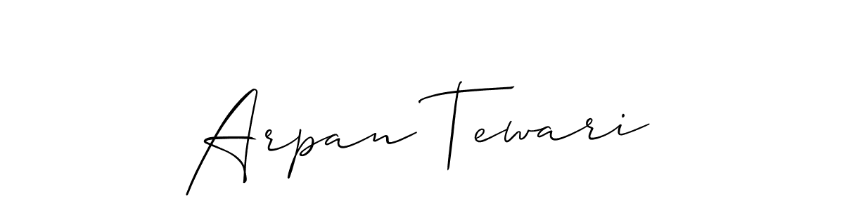 Use a signature maker to create a handwritten signature online. With this signature software, you can design (Allison_Script) your own signature for name Arpan Tewari. Arpan Tewari signature style 2 images and pictures png