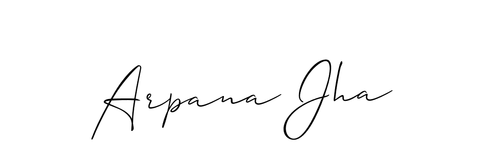 How to make Arpana Jha name signature. Use Allison_Script style for creating short signs online. This is the latest handwritten sign. Arpana Jha signature style 2 images and pictures png