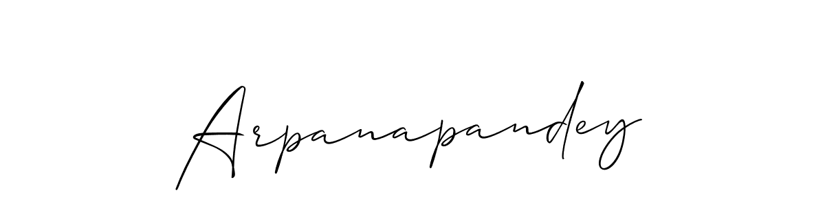 It looks lik you need a new signature style for name Arpanapandey. Design unique handwritten (Allison_Script) signature with our free signature maker in just a few clicks. Arpanapandey signature style 2 images and pictures png