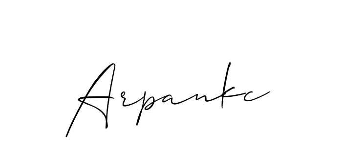 Make a beautiful signature design for name Arpankc. With this signature (Allison_Script) style, you can create a handwritten signature for free. Arpankc signature style 2 images and pictures png