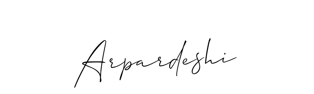 How to Draw Arpardeshi signature style? Allison_Script is a latest design signature styles for name Arpardeshi. Arpardeshi signature style 2 images and pictures png