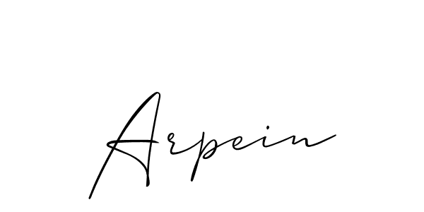 Allison_Script is a professional signature style that is perfect for those who want to add a touch of class to their signature. It is also a great choice for those who want to make their signature more unique. Get Arpein name to fancy signature for free. Arpein signature style 2 images and pictures png