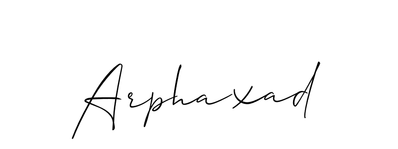 Create a beautiful signature design for name Arphaxad. With this signature (Allison_Script) fonts, you can make a handwritten signature for free. Arphaxad signature style 2 images and pictures png