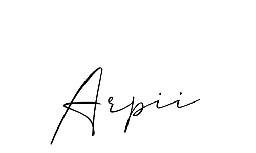 if you are searching for the best signature style for your name Arpii. so please give up your signature search. here we have designed multiple signature styles  using Allison_Script. Arpii signature style 2 images and pictures png