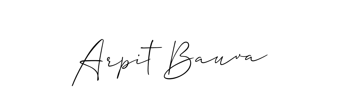 Design your own signature with our free online signature maker. With this signature software, you can create a handwritten (Allison_Script) signature for name Arpit Bauva. Arpit Bauva signature style 2 images and pictures png