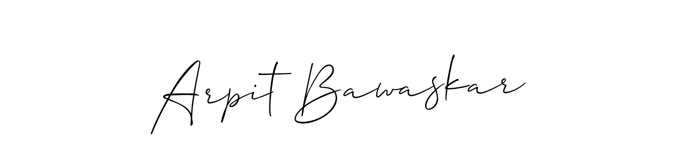 Make a beautiful signature design for name Arpit Bawaskar. With this signature (Allison_Script) style, you can create a handwritten signature for free. Arpit Bawaskar signature style 2 images and pictures png