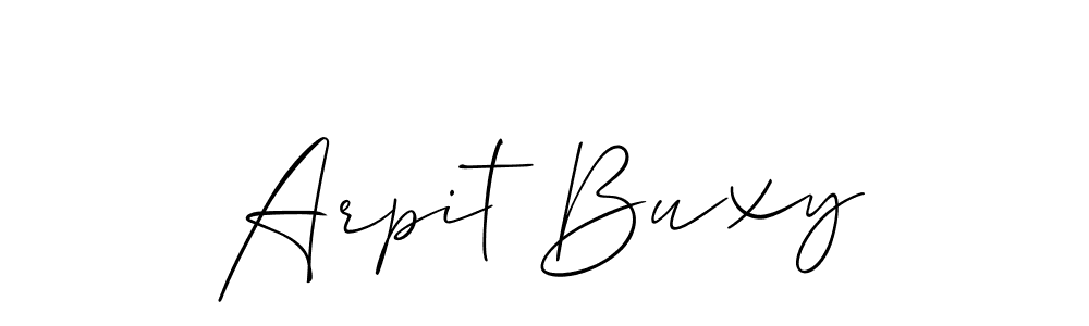 The best way (Allison_Script) to make a short signature is to pick only two or three words in your name. The name Arpit Buxy include a total of six letters. For converting this name. Arpit Buxy signature style 2 images and pictures png