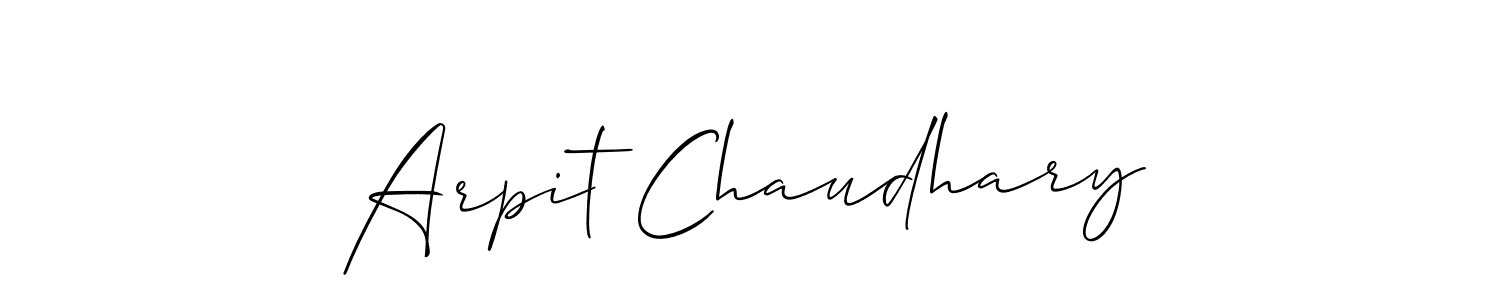 Make a short Arpit Chaudhary signature style. Manage your documents anywhere anytime using Allison_Script. Create and add eSignatures, submit forms, share and send files easily. Arpit Chaudhary signature style 2 images and pictures png