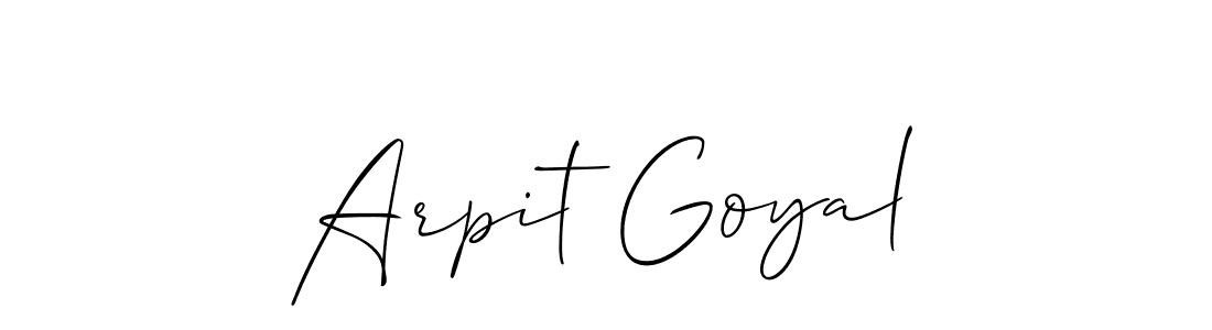 Similarly Allison_Script is the best handwritten signature design. Signature creator online .You can use it as an online autograph creator for name Arpit Goyal. Arpit Goyal signature style 2 images and pictures png