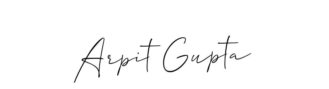 Make a beautiful signature design for name Arpit Gupta. With this signature (Allison_Script) style, you can create a handwritten signature for free. Arpit Gupta signature style 2 images and pictures png