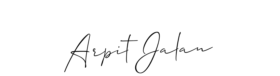 Design your own signature with our free online signature maker. With this signature software, you can create a handwritten (Allison_Script) signature for name Arpit Jalan. Arpit Jalan signature style 2 images and pictures png