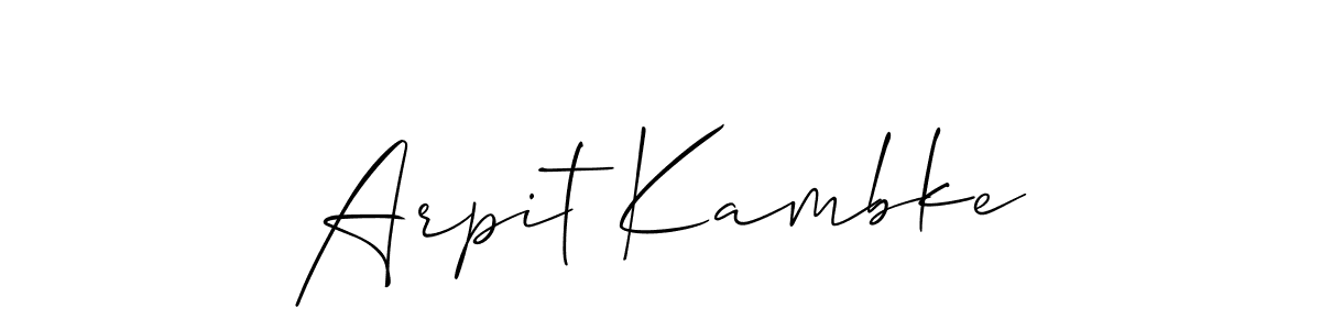 Create a beautiful signature design for name Arpit Kambke. With this signature (Allison_Script) fonts, you can make a handwritten signature for free. Arpit Kambke signature style 2 images and pictures png